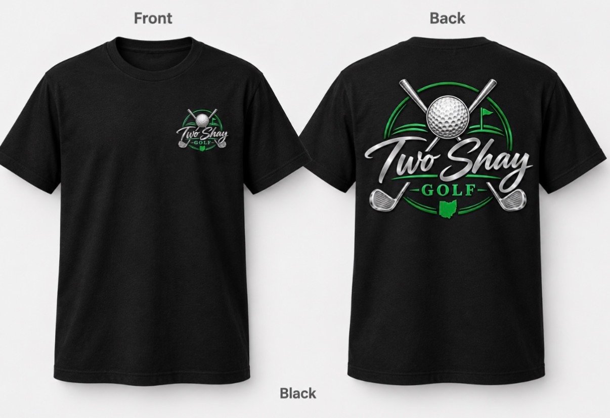 Two Shay Golf T-Shirt in Black